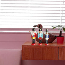 Afbeelding in Gallery-weergave laden, 6-piece Decorative Pendant Props Christmas Tree Hanging Decorations Nutcracker Shape Wooden Soldier Puppet 9CM Tin Toy Supplies