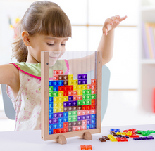 Afbeelding in Gallery-weergave laden, Tetris building blocks jigsaw puzzle toy children 3d three dimensional Russian building blocks puzzle board game assembled build