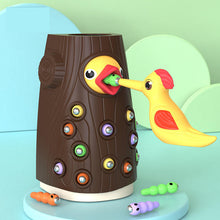 Afbeelding in Gallery-weergave laden, Woodpecker Toys Fishing And Insect Catching Games Intelligence Development Early Childhood Education Magnetic Toys Hand Eye Coordination