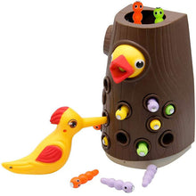 Afbeelding in Gallery-weergave laden, Woodpecker Toys Fishing And Insect Catching Games Intelligence Development Early Childhood Education Magnetic Toys Hand Eye Coordination