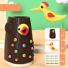 Afbeelding in Gallery-weergave laden, Woodpecker Toys Fishing And Insect Catching Games Intelligence Development Early Childhood Education Magnetic Toys Hand Eye Coordination