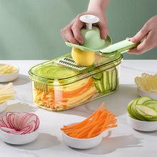 Afbeelding in Gallery-weergave laden, New Multifunction Vegetable Cutter With Basket And Brush Portable Slicer Chopper Kitchen Tools
