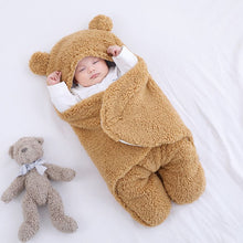 Afbeelding in Gallery-weergave laden, Baby Sleeping Bag Ultra-Soft Fluffy Fleece Newborn Receiving Blanket Infant Boys Girls ClothesSleeping Nursery Wrap Swaddle
